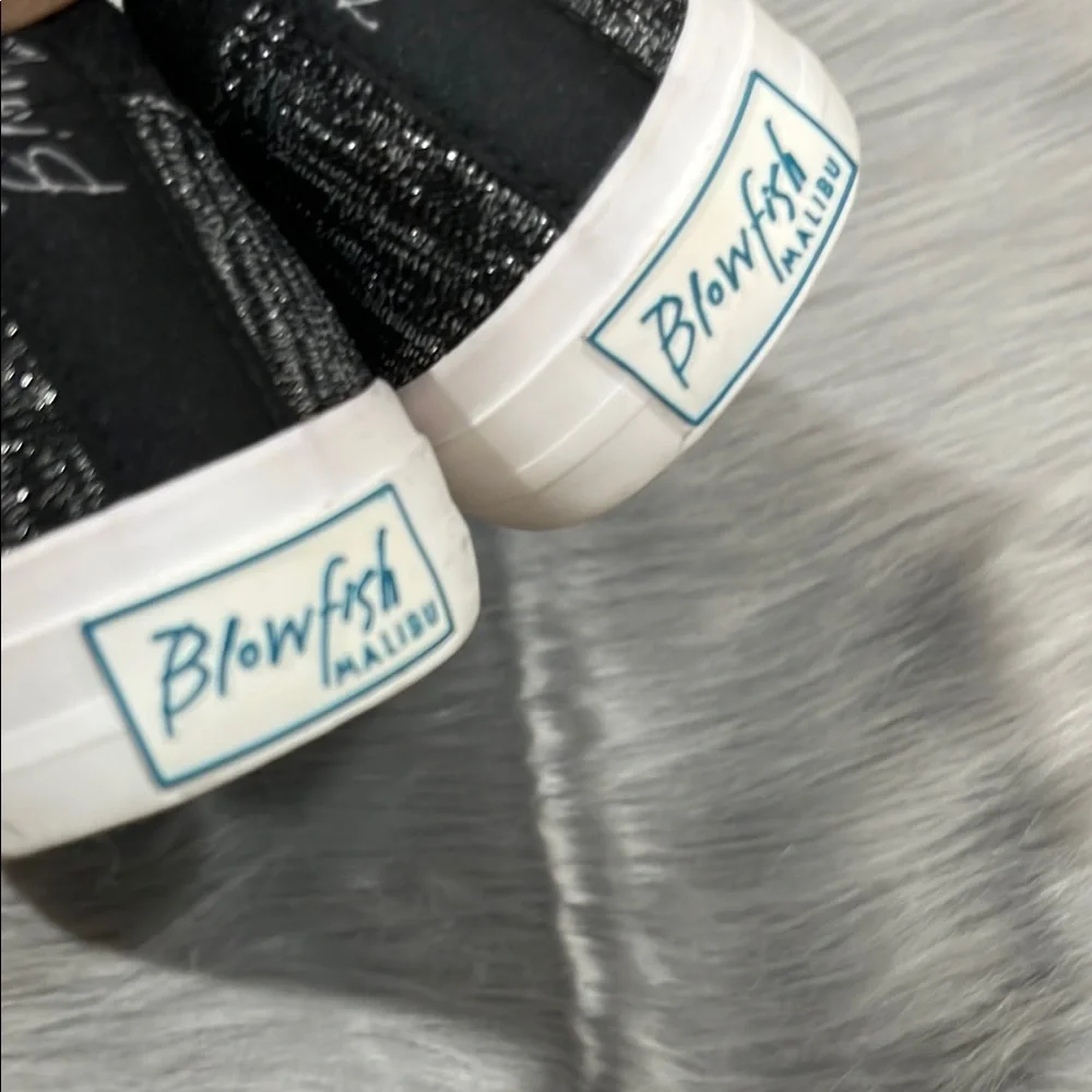 NWOT Black and Silver Gray Slip-On Sneakers